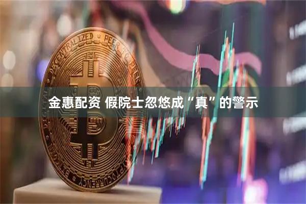 金惠配资 假院士忽悠成“真”的警示